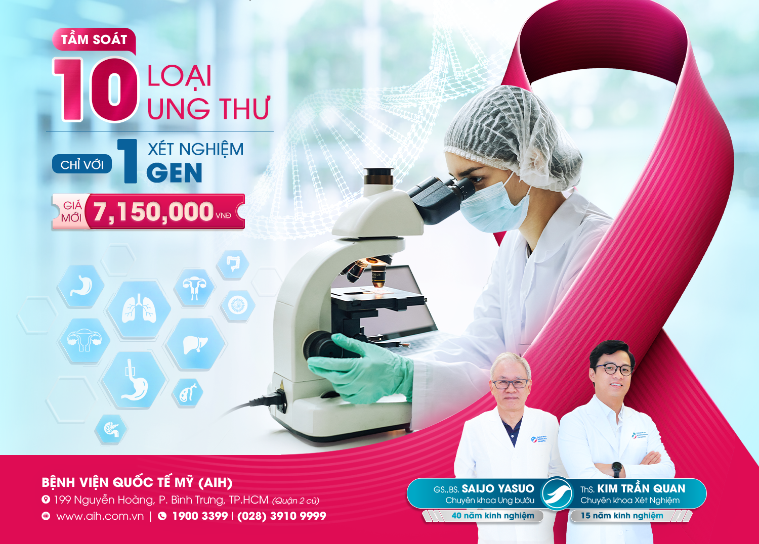 TẦM SOÁT 10 LOẠI UNG THƯ PHỔ BIẾN CHỈ VỚI 1 LẦN LẤY MÁU | GIÁ MỚI: 7,150,000 VNĐ