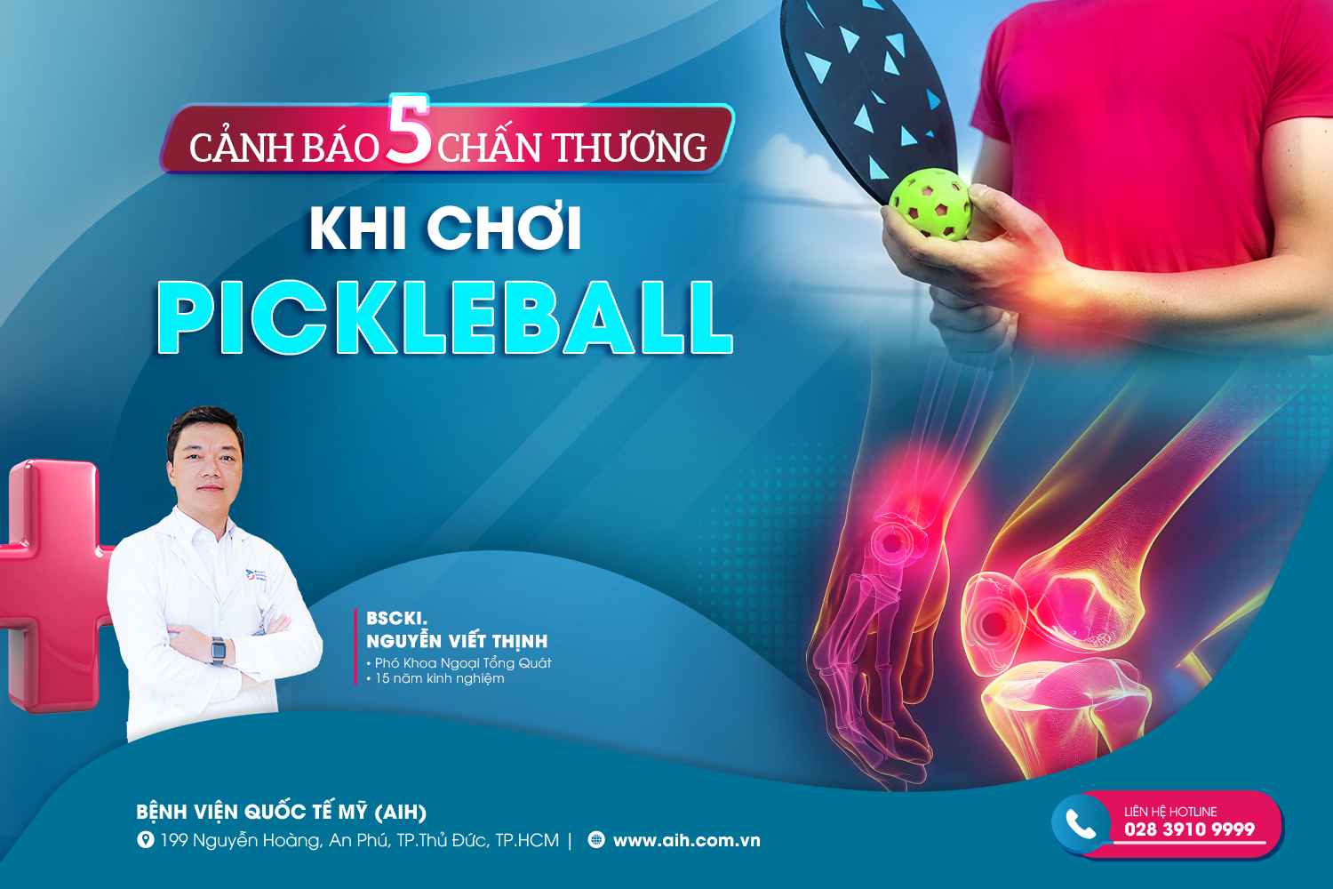 CHUYÊN GIA CẢNH BÁO NGUY CƠ CHẤN THƯƠNG KHI CHƠI PICKLEBALL