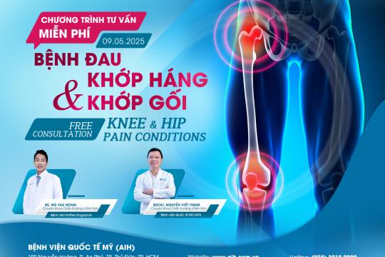 FREE CONSULTATION ON “HIP AND KNEE JOINT PAIN CONDITIONS” AT AIH ON MAY 9th, 2025