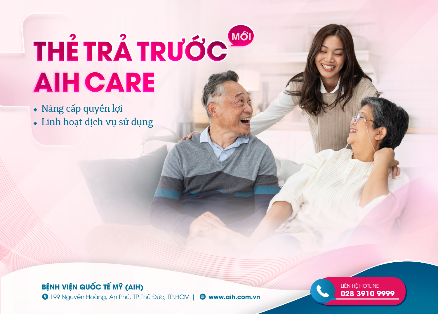 THẺ AIH CARE MỚI – NÂNG CẤP QUYỀN LỢI & LINH HOẠT DỊCH VỤ SỬ DỤNG, TẬN HƯỞNG ƯU ĐÃI LÊN ĐẾN 20%