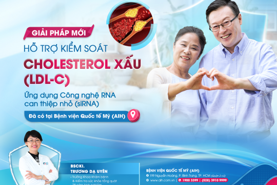 GIẢI PHÁP MỚI HỖ TRỢ KIỂM SOÁT CHOLESTEROL XẤU (LDL-C) - ỨNG DỤNG CÔNG NGHỆ RNA CAN THIỆP NHỎ (siRNA) ĐÃ CÓ TẠI BỆNH VIỆN QUỐC TẾ MỸ (AIH)