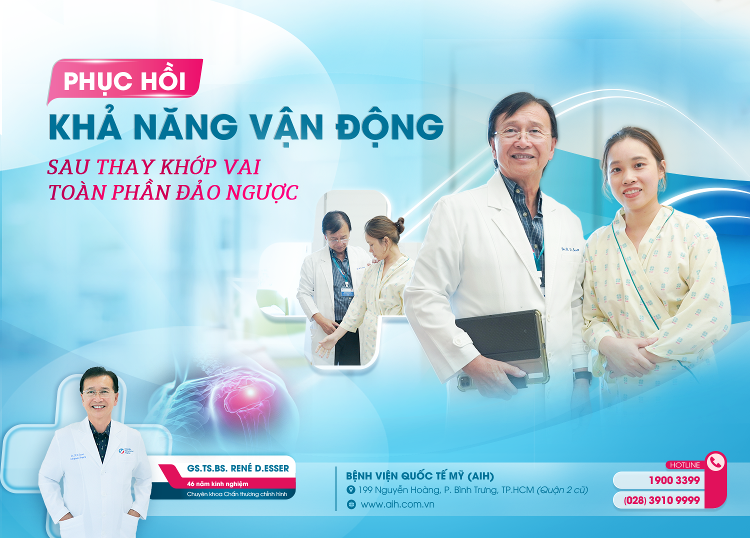 PHỤC HỒI KHẢ NĂNG VẬN ĐỘNG SAU THAY KHỚP VAI TOÀN PHẦN ĐẢO NGƯỢC TẠI AIH