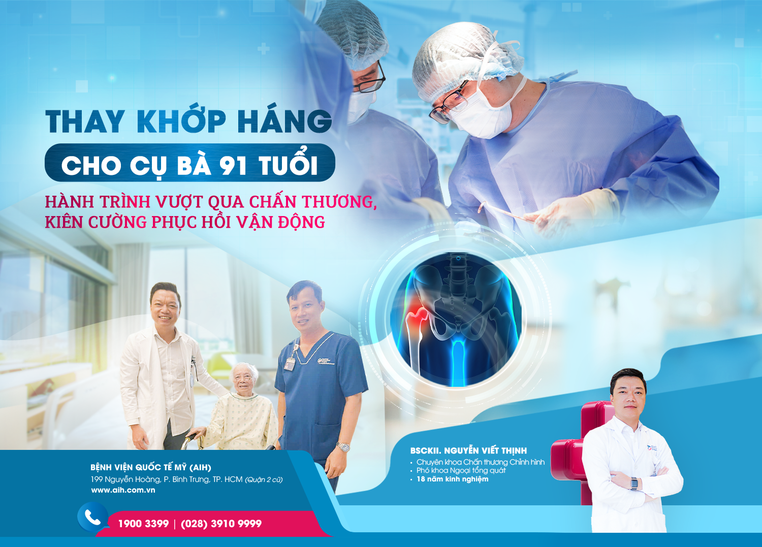 HIP REPLACEMENT FOR A 91-YEAR-OLD WOMAN - A JOURNEY OF OVERCOMING TRAUMA AND RESILIENTLY RESTORING MOBILITY
