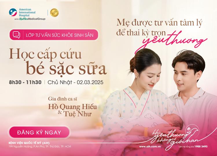 LỚP TIỀN SẢN 02/03/2025: “HƯỚNG DẪN CẤP CỨU SẶC SỮA VÀ NHỮNG LƯU Ý KHI CHĂM SÓC TRẺ SƠ SINH TẠI NHÀ - CHĂM SÓC TÂM LÝ CHO MẸ BẦU CÙNG CHUYÊN GIA”