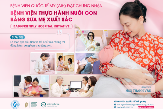BỆNH VIỆN QUỐC TẾ MỸ (AIH) CHÍNH THỨC ĐẠT DANH HIỆU “BỆNH VIỆN THỰC HÀNH NUÔI CON BẰNG SỮA MẸ XUẤT SẮC”