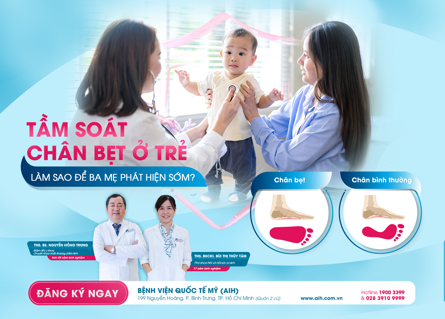 TẦM SOÁT BÀN CHÂN BẸT: BƯỚC KIỂM TRA QUAN TRỌNG TRONG KHÁM ĐỊNH KỲ CHO TRẺ TẠI AIH