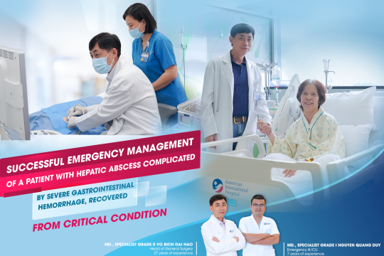 SUCCESSFUL EMERGENCY TREATMENT OF A PATIENT WITH LIVER ABSCESS AND SEVERE GASTROINTESTINAL BLEEDING, SAVED FROM A CRITICAL CONDITION