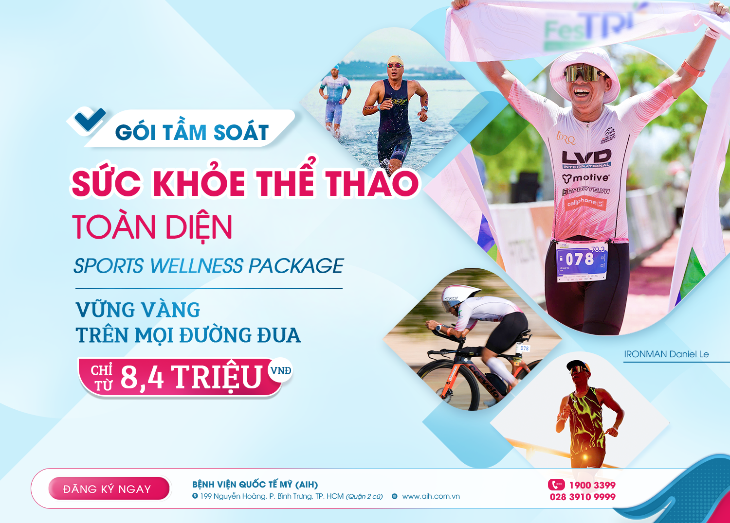 AIH GIỚI THIỆU GÓI TẦM SOÁT SỨC KHỎE THỂ THAO TOÀN DIỆN - HIỂU CƠ THỂ TRƯỚC KHI CHINH PHỤC MỌI ĐƯỜNG ĐUA