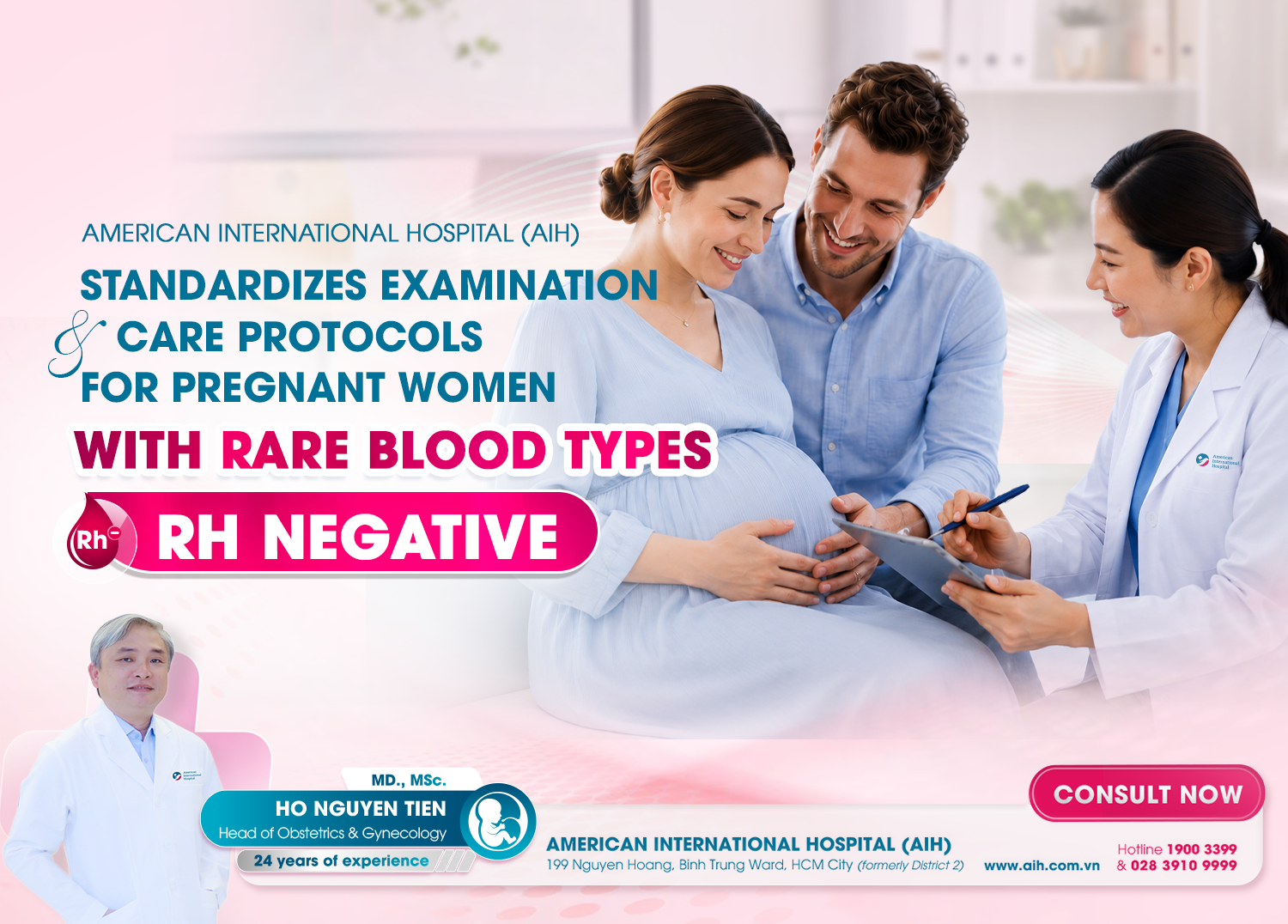 AMERICAN INTERNATIONAL HOSPITAL (AIH) STANDARDIZES EXAMINATION AND CARE PROTOCOLS FOR PREGNANT WOMEN WITH RARE BLOOD TYPES (RH NEGATIVE)