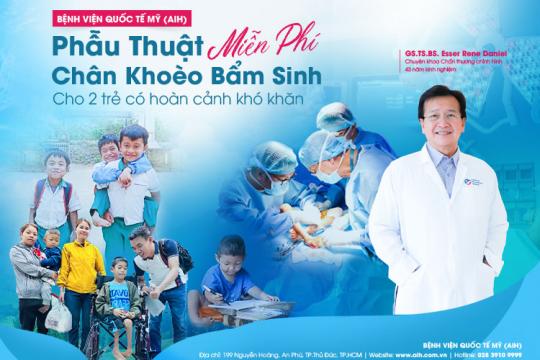 AMERICAN INTERNATIONAL HOSPITAL (AIH) OFFERS FREE SURGERIES FOR 2 CHILDREN WITH CONGENITAL CLUBFOOT