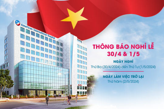 THÔNG BÁO NGHỈ LỄ 30/4 & 1/5 NĂM 2024