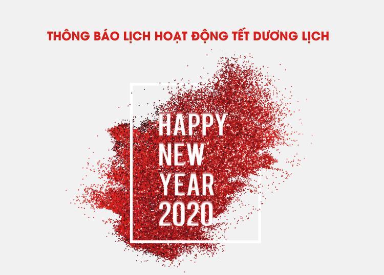 LỊCH HOẠT ĐỘNG TẾT DƯƠNG LỊCH 2020