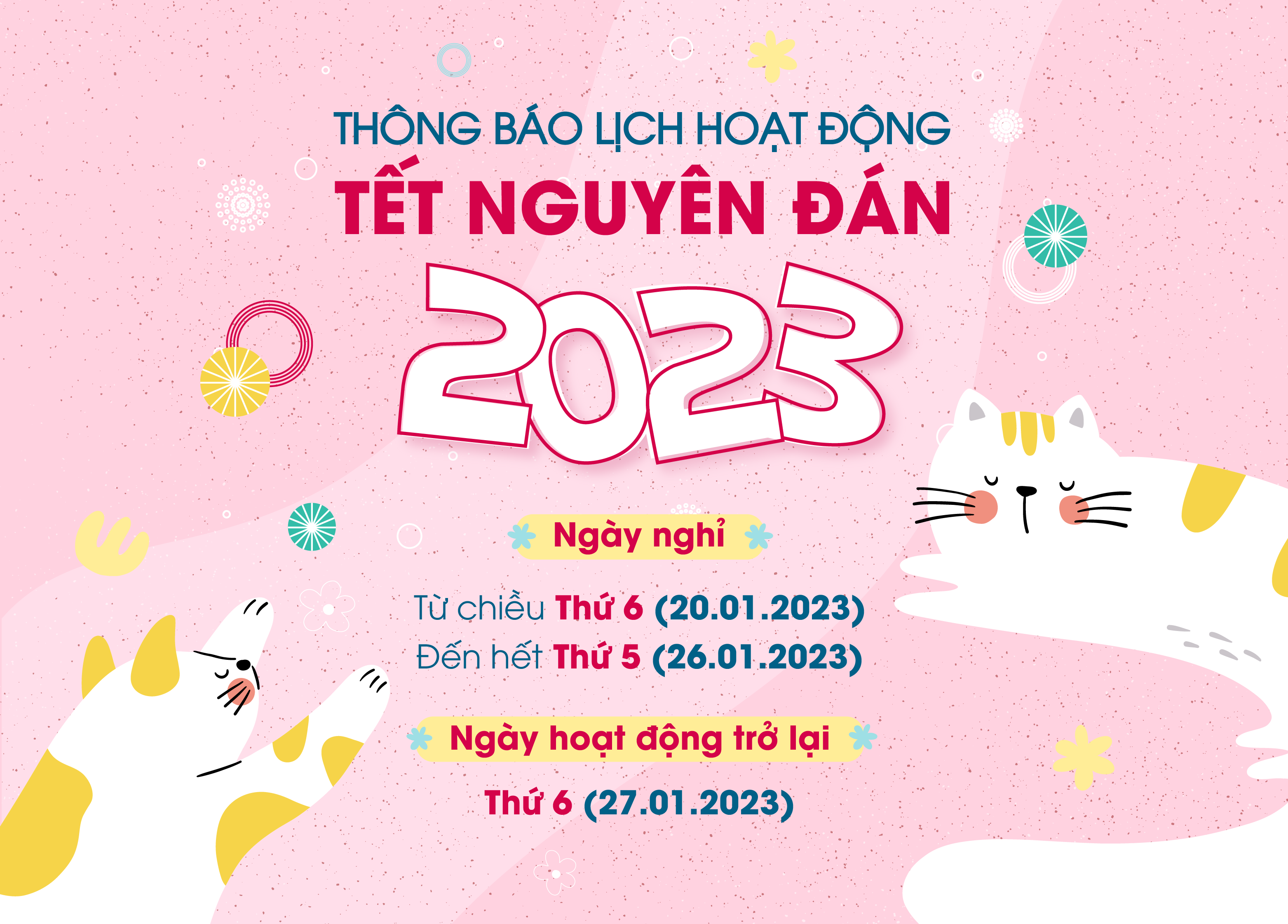 TET HOLIDAY 2023 SCHEDULE ANNOUNCEMENT