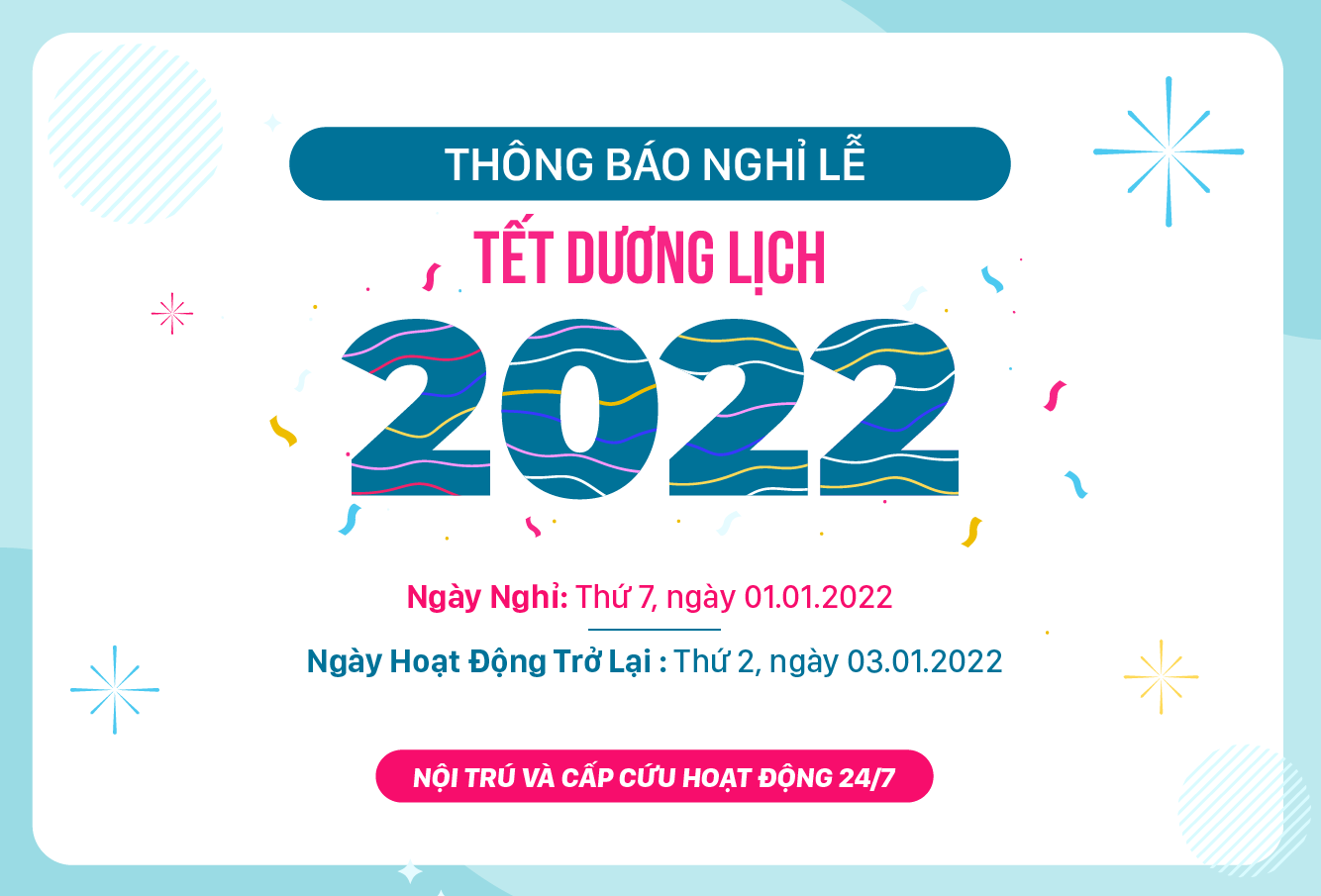 THÔNG BÁO LỊCH HOẠT ĐỘNG TẾT DƯƠNG LỊCH 2022​