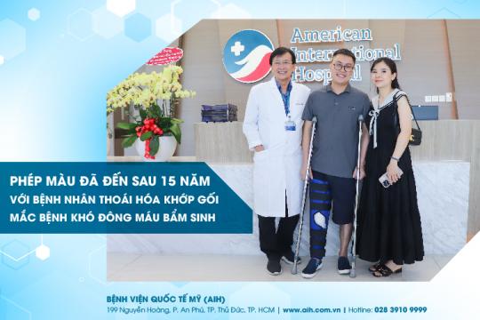 A MIRACLE AFTER 15 YEARS FOR A PATIENT WITH CONGENITAL HAEMOPHILIA AND KNEE OSTEOARTHRITIS