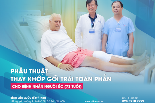 HAVING CANCELED THE TREATMENT IN AUSTRALIA, A 73-YEAR-OLD PATIENT OPTED FOR TOTAL LEFT KNEE REPLACEMENT AT AIH