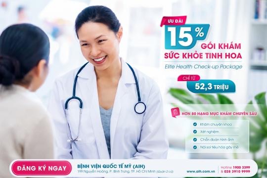AIH GIỚI THIỆU GÓI KHÁM SỨC KHỎE TINH HOA | ƯU ĐÃI 15% – TẦM SOÁT TOÀN DIỆN SỨC KHỎE CHỈ TỪ 52,3 TRIỆU