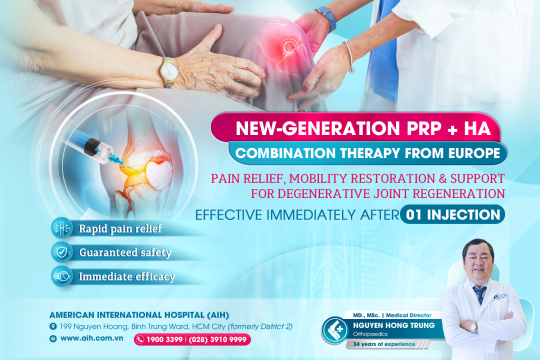 NEW-GENERATION PRP + HA COMBINATION THERAPY FROM EUROPE | PAIN RELIEF, MOBILITY RESTORATION, AND SUPPORT FOR DEGENERATIVE JOINT REGENERATION