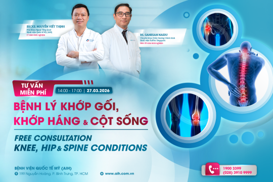 OPPORTUNITY TO RECEIVE CONSULTATION ON "KNEE, HIP & SPINE CONDITIONS" WITH SPECIALISTS FROM RAFFLES HOSPITAL SINGAPORE AND AMERICAN INTERNATIONAL HOSPITAL (AIH)