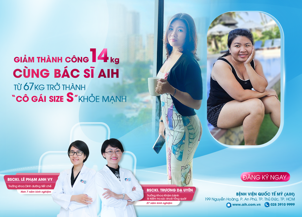 GIẢM THÀNH CÔNG 14 KG CÙNG BÁC SĨ AIH: HÀNH TRÌNH TỪ 67KG TRỞ THÀNH “CÔ GÁI SIZE S” KHỎE MẠNH VÀ YÊU ĐỜI