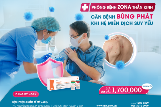 PHÒNG BỆNH ZONA THẦN KINH VỚI VACCINE SHINGRIX | ƯU ĐÃI CHỈ CÒN 1,700,000 VNĐ/MŨI - SỐ LƯỢNG CÓ HẠN!
